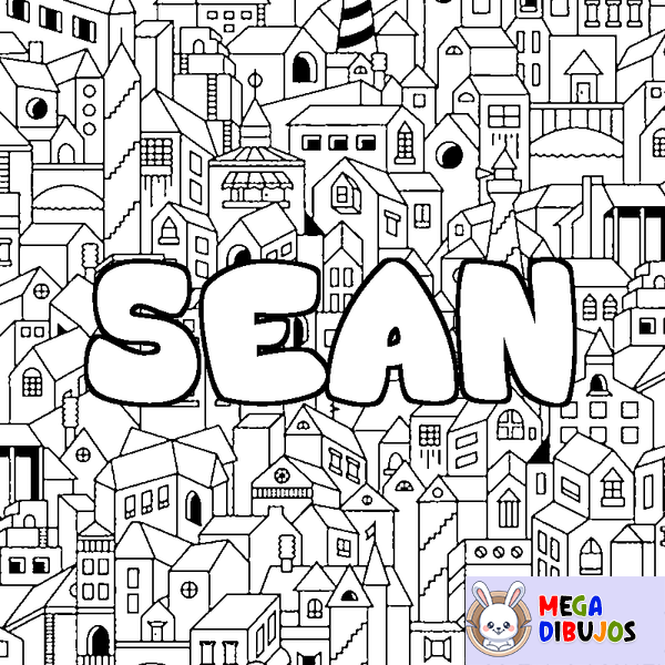 Coloraci&oacute;n del nombre SEAN - decorado ciudad