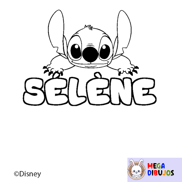 Coloraci&oacute;n del nombre S&Eacute;L&Egrave;NE - decorado Stitch