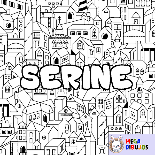 Coloraci&oacute;n del nombre SERINE - decorado ciudad