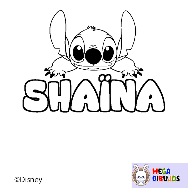 Coloraci&oacute;n del nombre SHA&Iuml;NA - decorado Stitch