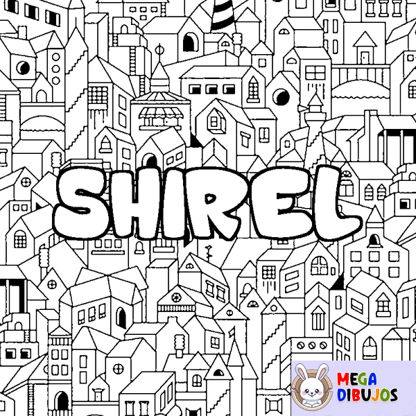 Coloraci&oacute;n del nombre SHIREL - decorado ciudad