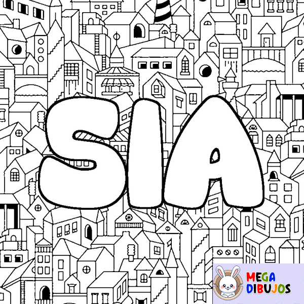 Coloraci&oacute;n del nombre SIA - decorado ciudad