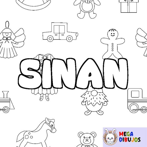 Coloraci&oacute;n del nombre SINAN - decorado juguetes