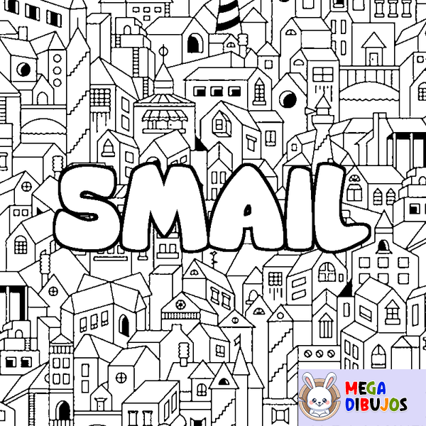 Coloraci&oacute;n del nombre SMAIL - decorado ciudad