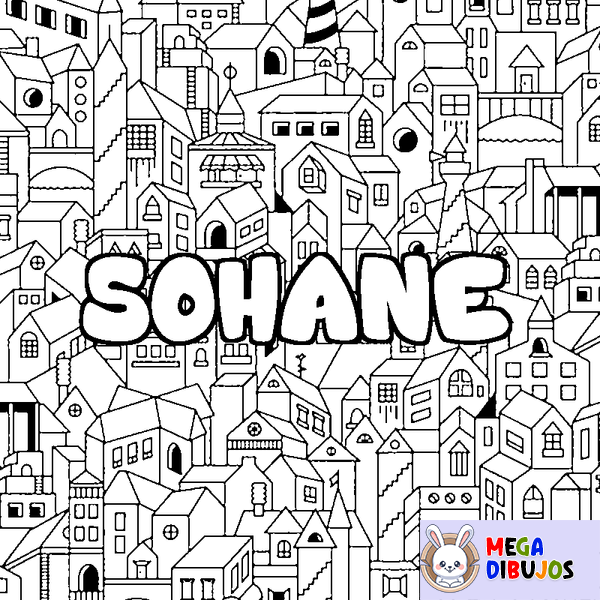 Coloraci&oacute;n del nombre SOHANE - decorado ciudad