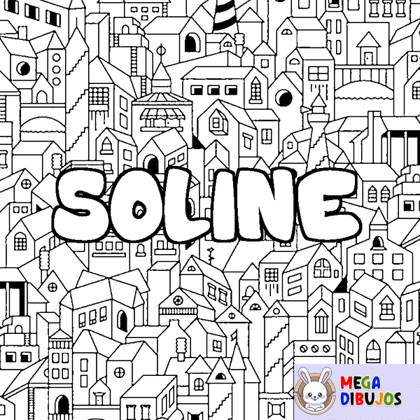 Coloraci&oacute;n del nombre SOLINE - decorado ciudad