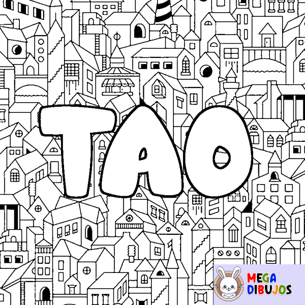 Coloraci&oacute;n del nombre TAO - decorado ciudad