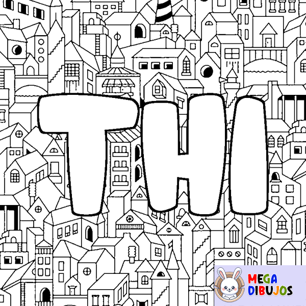 Coloraci&oacute;n del nombre THI - decorado ciudad