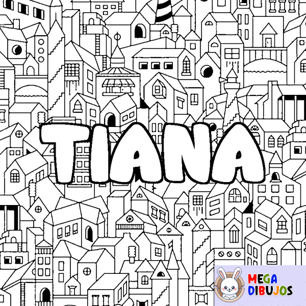 Coloraci&oacute;n del nombre TIANA - decorado ciudad