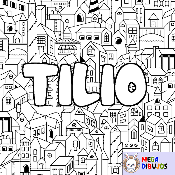 Coloraci&oacute;n del nombre TILIO - decorado ciudad