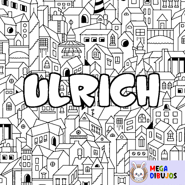 Coloraci&oacute;n del nombre ULRICH - decorado ciudad