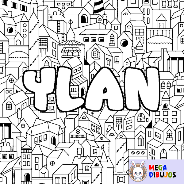 Coloraci&oacute;n del nombre YLAN - decorado ciudad
