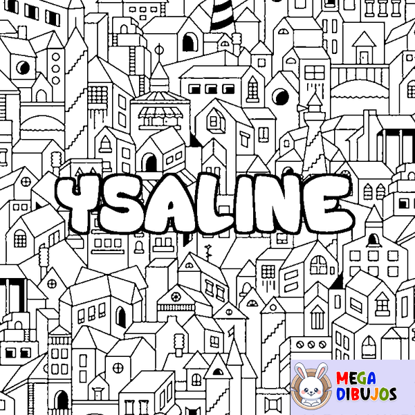 Coloraci&oacute;n del nombre YSALINE - decorado ciudad