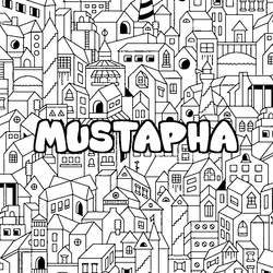 Coloraci&oacute;n del nombre MUSTAPHA - decorado ciudad