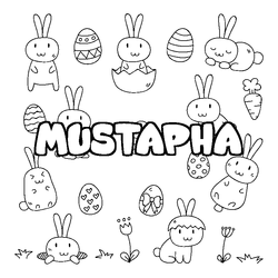 Coloraci&oacute;n del nombre MUSTAPHA - decorado Pascua