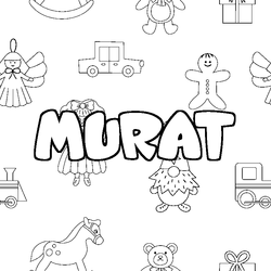 Coloraci&oacute;n del nombre MURAT - decorado juguetes