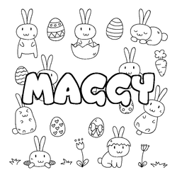 Coloraci&oacute;n del nombre MAGGY - decorado Pascua