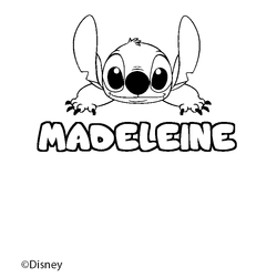 Coloraci&oacute;n del nombre MADELEINE - decorado Stitch