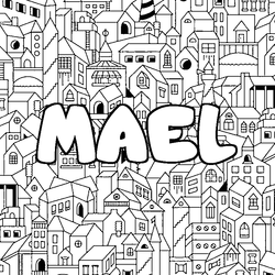Coloraci&oacute;n del nombre MAEL - decorado ciudad