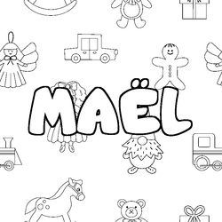 Coloraci&oacute;n del nombre MA&Euml;L - decorado juguetes
