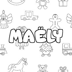 Coloraci&oacute;n del nombre MA&Euml;LY - decorado juguetes