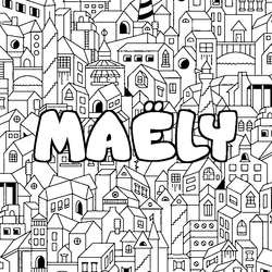 Coloraci&oacute;n del nombre MA&Euml;LY - decorado ciudad