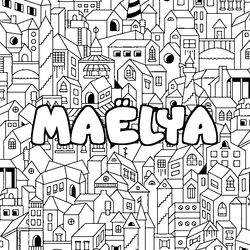 Coloraci&oacute;n del nombre MA&Euml;LYA - decorado ciudad