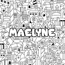 Coloraci&oacute;n del nombre MA&Euml;LYNE - decorado ciudad