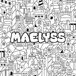 Coloraci&oacute;n del nombre MAELYSS - decorado ciudad