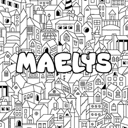 Coloraci&oacute;n del nombre MAELYS - decorado ciudad