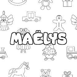Coloraci&oacute;n del nombre MA&Euml;LYS - decorado juguetes