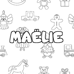Coloraci&oacute;n del nombre MA&Euml;LIE - decorado juguetes