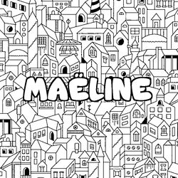 Coloraci&oacute;n del nombre MA&Euml;LINE - decorado ciudad