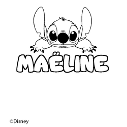 Coloraci&oacute;n del nombre MA&Euml;LINE - decorado Stitch