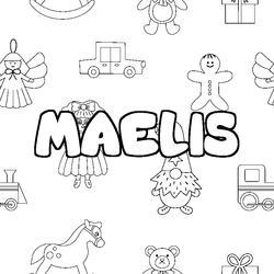 Coloraci&oacute;n del nombre MAELIS - decorado juguetes