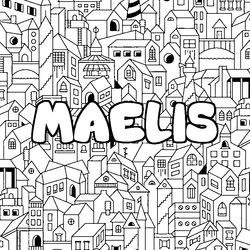 Coloraci&oacute;n del nombre MAELIS - decorado ciudad