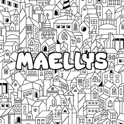 Coloraci&oacute;n del nombre MAELLYS - decorado ciudad