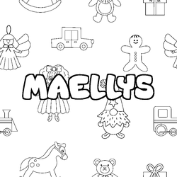 Coloraci&oacute;n del nombre MAELLYS - decorado juguetes