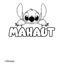 Coloraci&oacute;n del nombre MAHAUT - decorado Stitch