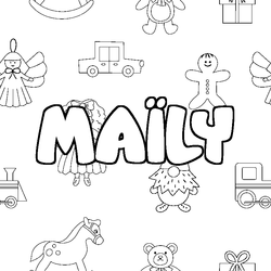 Coloraci&oacute;n del nombre MA&Iuml;LY - decorado juguetes