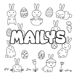 Coloraci&oacute;n del nombre MAILYS - decorado Pascua