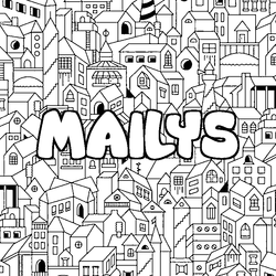 Coloraci&oacute;n del nombre MAILYS - decorado ciudad