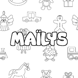 Coloraci&oacute;n del nombre MA&Iuml;LYS - decorado juguetes