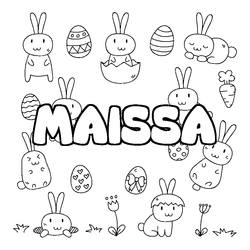 Coloraci&oacute;n del nombre MAISSA - decorado Pascua