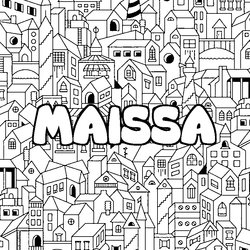 Coloraci&oacute;n del nombre MAISSA - decorado ciudad