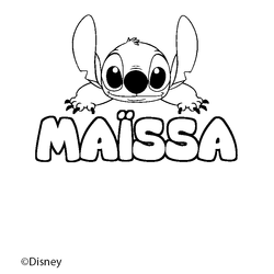Coloraci&oacute;n del nombre MA&Iuml;SSA - decorado Stitch