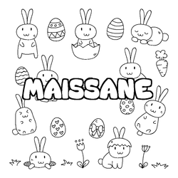 Coloraci&oacute;n del nombre MAISSANE - decorado Pascua