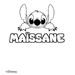 Coloraci&oacute;n del nombre MA&Iuml;SSANE - decorado Stitch