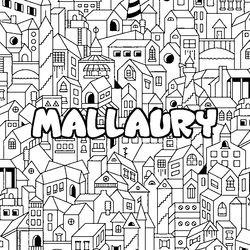 Coloraci&oacute;n del nombre MALLAURY - decorado ciudad