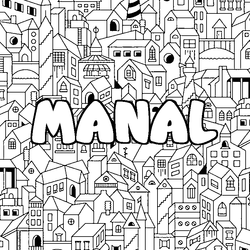 Coloraci&oacute;n del nombre MANAL - decorado ciudad